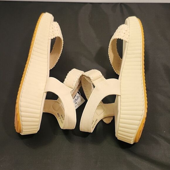 BRAND NEW NICOLE MILLER OPEN-TOE VELCRO STRAP PLATFORM ESPADRILLE WEDGE SANDAL - Picture 10 of 13